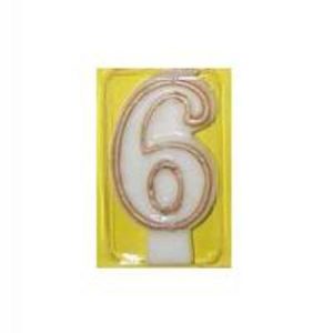 Candle Numeral 6 Gold AM158032