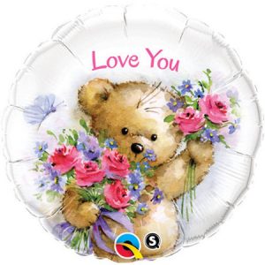 Love You Teddy Bear Foil Balloon Q79681