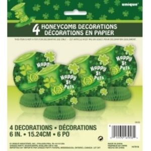 Lucky Stripes 4 Mini Honeycomb Decorations M47918