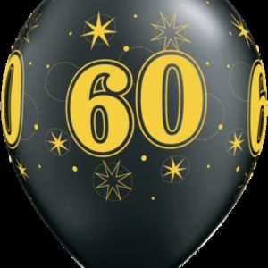 60 Sparkle Around Pearl Black Latex Balloons Q48706