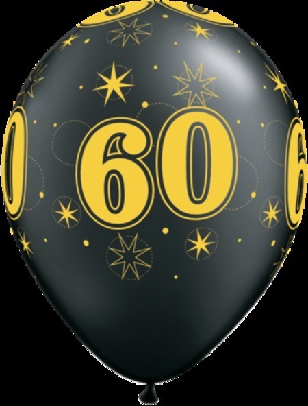 60 Sparkle Around Pearl Black Latex Balloons Q48706
