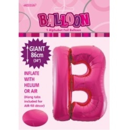 Pink Letter B Alphabet Foil Balloon M43131