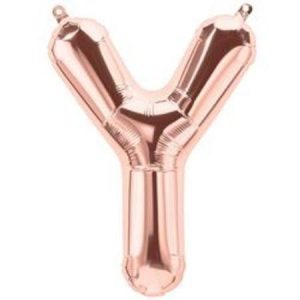 Rose Gold Letter Y 16 inch (40 cm) Foil Balloon LET16Y-RG