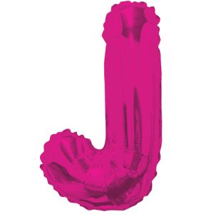 Letter J Magenta Foil Shape Balloon J14M