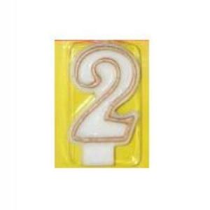 Candle Numeral 2 Gold MFCA-2G