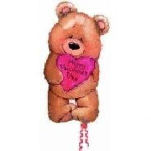 Happy Valentine's Day Bear 28 in (71cm) Supershape Foil Balloon ANA04050