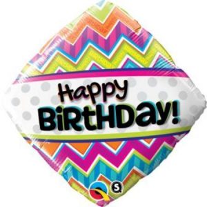Birthday Chevron Patterns Foil Balloon Q14687