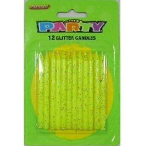 Glitter Candles Yellow M1903Y