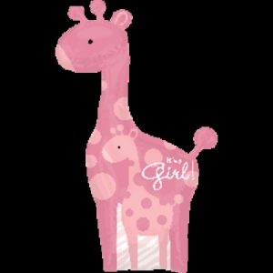 Safari Baby Girl Giraffe SuperShape Foil Balloon ANA25181