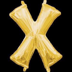 Letter X Gold Minishape Foil Balloon ANA33059