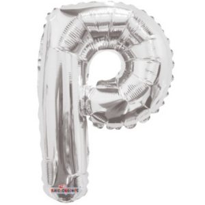 Letter P Silver Foil Shape Balloon P14S