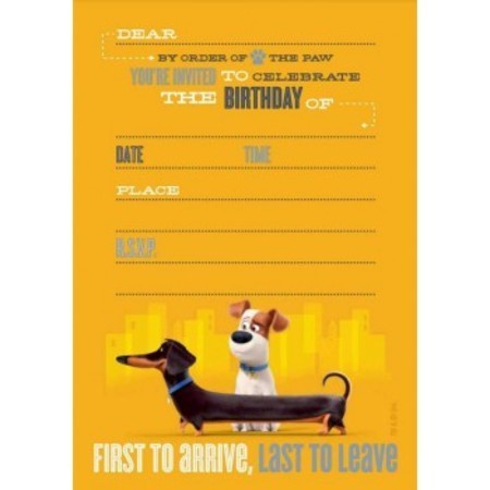 The Secret Life of Pets Invitations Birthday AM813666