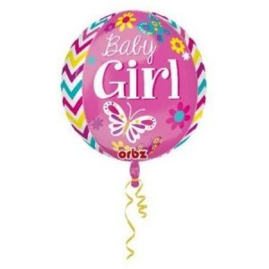 Beautiful Baby Girl Orbz UltraShape Foil Balloon ANA28776