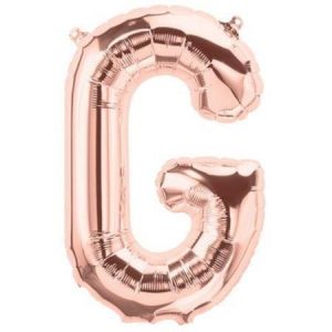 Rose Gold Letter G 16 inch (40 cm) Foil Balloon LET16G-RG
