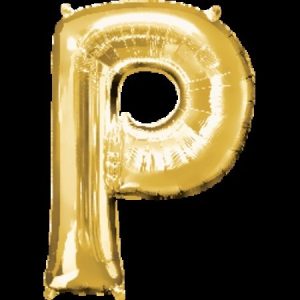 Gold Letter P Megaloon Foil Balloon ANA32978