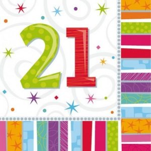 21st Radiant Birthday Luncheon Napkin AM991413