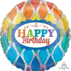 Birthday Sparkly Triangles Foil Balloon ANA33569
