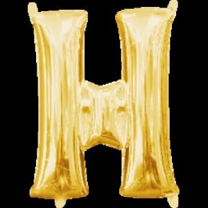 Letter H Gold Minishape Foil Balloon ANA33027