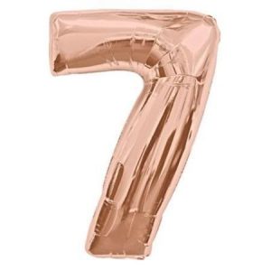 Numeral Seven Foil Shape Balloon Rose Gold RG7