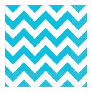 Caribbean Blue Chevron Luncheon Napkins AM511492.54