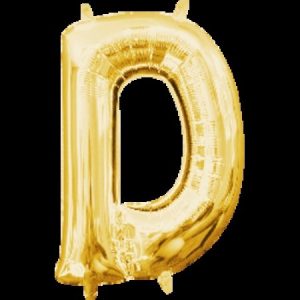 Letter D Gold Minishape Foil Balloon ANA33018