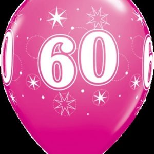 60 Sparkle Around Wild Berry Latex Balloons Q44939