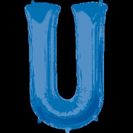 Blue Letter U Megaloon Foil Balloon ANA35441