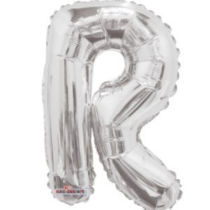 Letter R Silver Foil Shape Balloon R14S