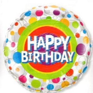 Colourful Dots Happy Birthday Foil Balloon Q41136