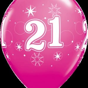 21 Sparkle Around Wild Berry Latex Balloons Q44922