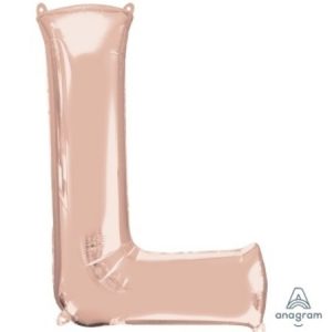 Rose Gold Letter L Supershape Foil Balloon ANA36575