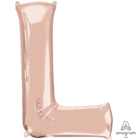 Rose Gold Letter L Supershape Foil Balloon ANA36575