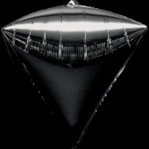 Diamondz Black Orbz Ultrashape Foil Balloon ANA28346