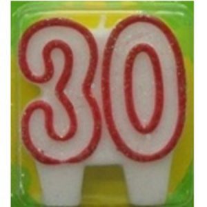 Numeral 30 Candle Red AM158254