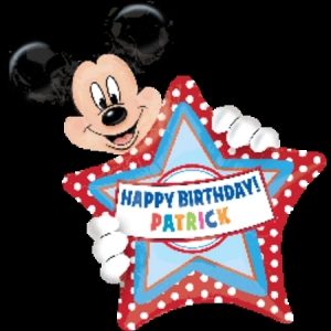 Mickey Mouse Birthday Personalise Supershape Foil Balloon ANA26364