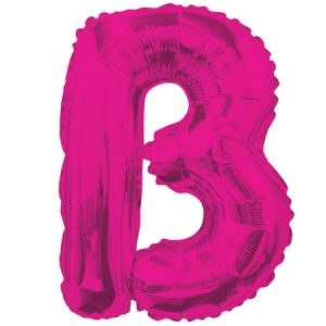 Letter B Magenta Foil Shape Balloon B14M