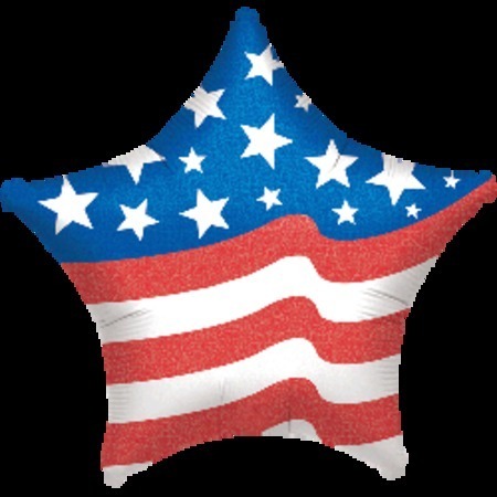 Patriotic Star Foil Balloon ANA05935