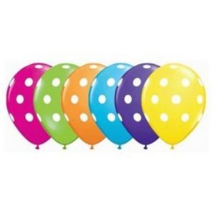 Big Polka Dots Tropical Assortment Latex Balloons Q85066