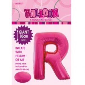 Pink Letter R Alphabet Foil Balloon M43147