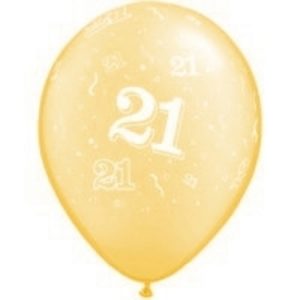 21 Around Gold Latex Balloon II21GO