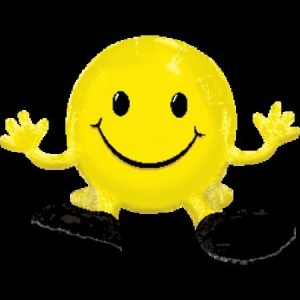 Happy Face Yellow Air-Filled Supershape Foil Balloon ANA32644