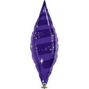 Decor Shape Taper Swirl Quartz Purple 38 inch (95cm) Foil Balloon Q22868