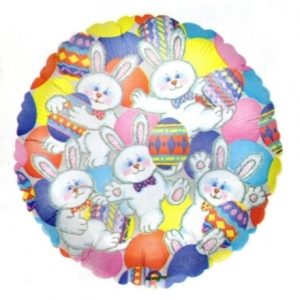 Easter Bunnies & Eggs Foil Balloon ANA11497