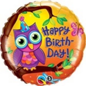 Birthday Owl Foil Balloon Q36373