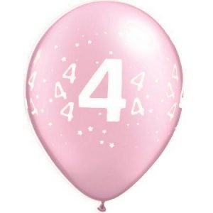 4 Around Pearl Pink Latex Balloons II4PP