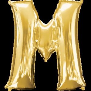 Gold Letter M Megaloon Foil Balloon ANA32972