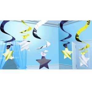 Hollywood Stars Hanging Swirl Decoration AM670077