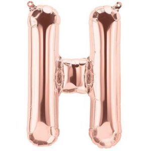 Rose Gold Letter H  16 inch (40 cm) Foil Balloon LET16H-RG