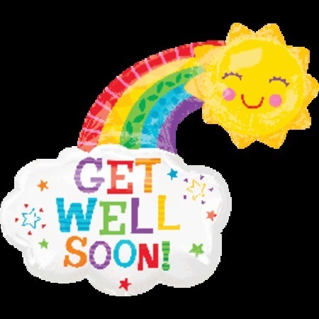 Get Well Happy Rainbow Supershape Foil Balloon ANA35489