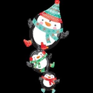 Stacked Penguins Foil Shape Balloon ANA33971